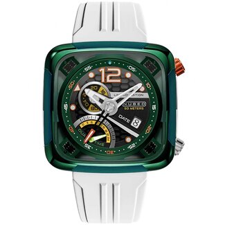 Nubeo NB-6096-02 Herrenuhr Ecliptic Dual Time 45mm 5ATM
