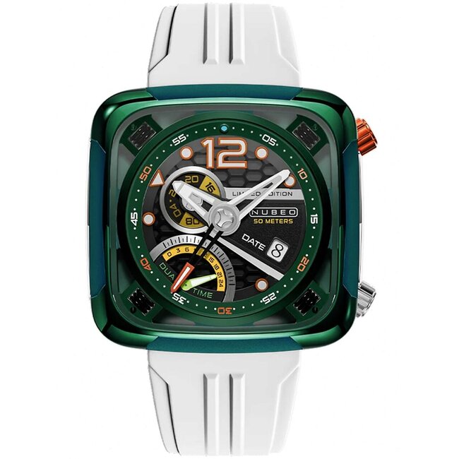 Nubeo NB-6096-02 Herrenuhr Ecliptic Dual Time 45mm 5ATM