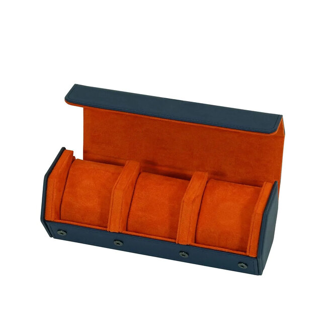 leonardo louis  Uhrenrolle blau orange für 3 Uhren