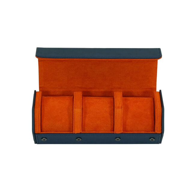 leonardo louis  Uhrenrolle blau orange für 3 Uhren