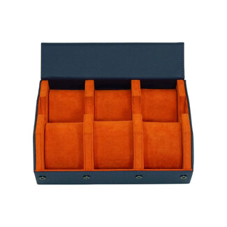 leonardo louis Uhrenrolle blau orange für 6 Uhren