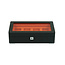 leonardo louis   Uhrenbox schwarz 4 Uhren mit Orangem Samt