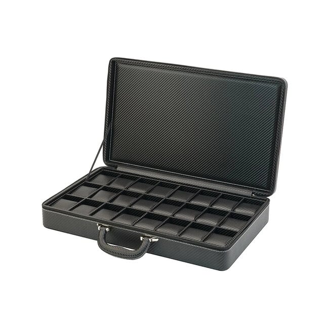 leonardo louis  Capriu Uhrenkoffer schwarz für 24 Uhren
