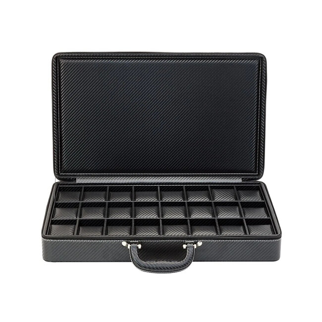 leonardo louis  Capriu Uhrenkoffer schwarz für 24 Uhren