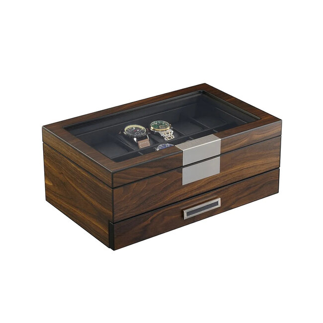 leonardo louis   Venezia Uhren & Schmuckbox  für 12 Uhren  Braun