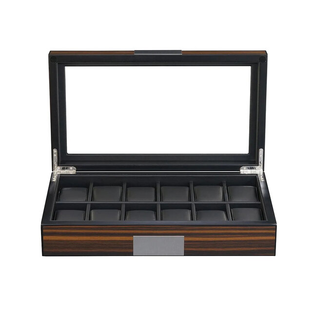 leonardo louis   Venezia Uhrenbox für 12 Uhren ebony