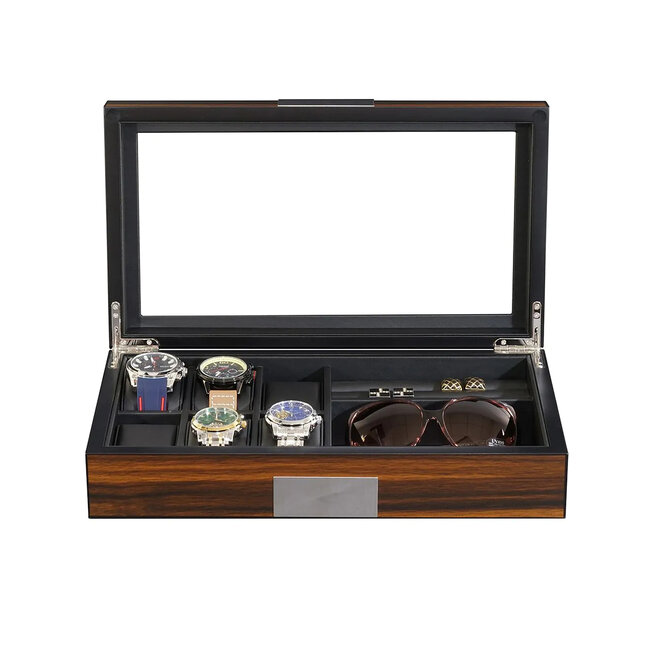 leonardo louis  Piave Uhren & Schmuckbox  für 6 Uhren + 2 Fächer