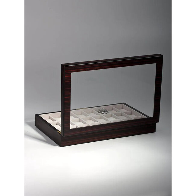 leonardo louis Uhrenbox  fuer 24 Uhren ebony