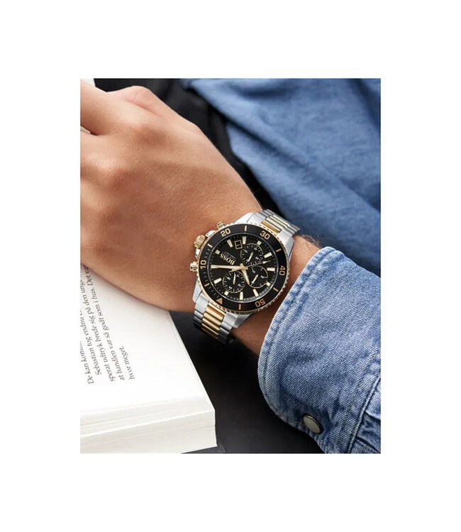 Hugo Boss  Admiral 1513908 Chronograph Bicolor/Schwarz Herrenuhr