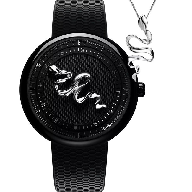 Ciga Design Legend of Serpent Automatic silber Limited Edition SET Uhr U037-BB02-W6B