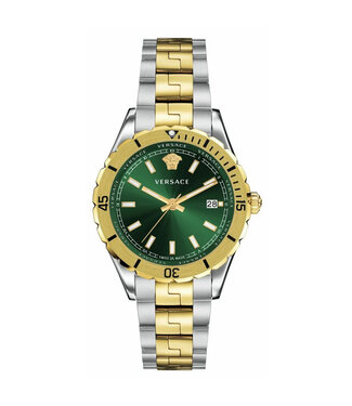 Versace  Hellenyium VE3A00720 Swiss Made Quarz Silber/Gold/Grün Herrenuhr