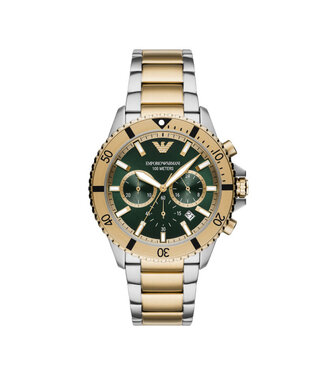 Emporio Armani  Diver AR11586 Herrenuhr Chronograph Grün Edelstahl