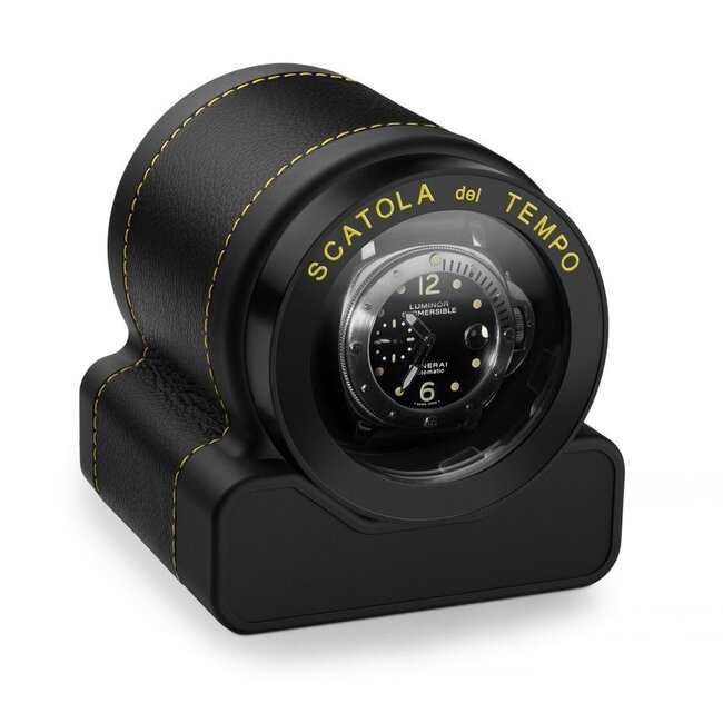 SCATOLA DEL TEMPO   Rotor One RC Sport Leder Uhrenbeweger schwarz/gelb