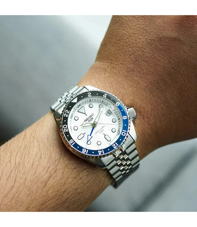 Seiko 5 Sports SSK033K1 GMT Automatik Weiss Herrenuhr