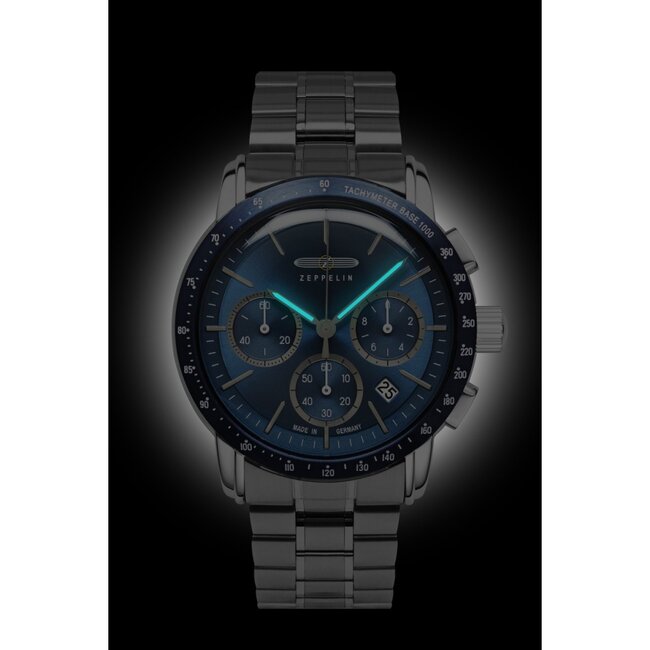 Zeppelin  8878MB-3 Herrenuhr New York Chronograph 43mm 5ATM