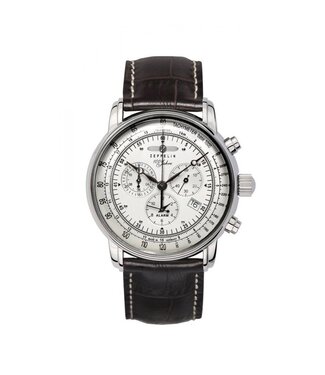 Zeppelin 7680-1 100 Jahre Zeppelin Alarm Chronograph Herrenuhr 42mm 5ATM