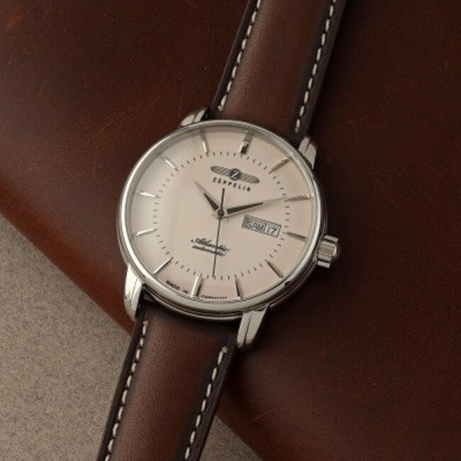 Zeppelin 8466-5 Atlantic Automatik Day-Date Herrenuhr 41mm 5ATM