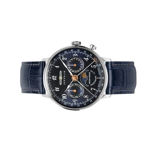 Zeppelin  7037-3 Hindenburg LZ129 Damenuhr m. Mondphase 36mm 3ATM