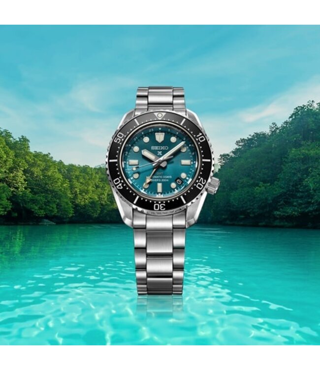 SEIKO Prospex Heritage Diver's GMT SPB475 Automatik Herrenuhr mit blauem Zifferblatt