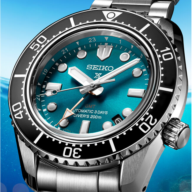 SEIKO Prospex Heritage Diver's GMT SPB475 Automatik Herrenuhr mit blauem Zifferblatt