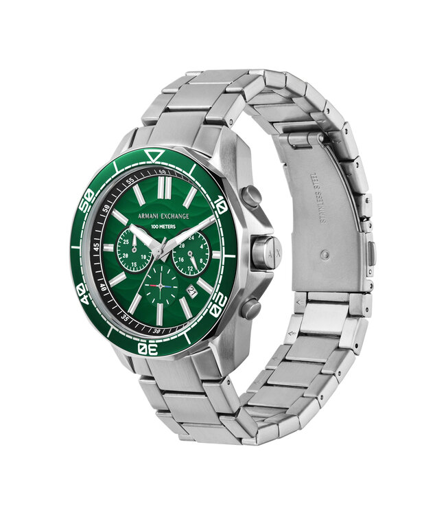 Armani Exchange Spencer AX1957 Chronograph Silber/Grün Herrenuhr