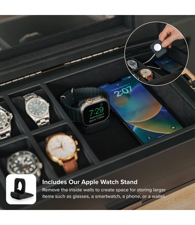 Klaro  Uhrenbox für 10 Uhren schwarz Special Edition