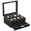 leonardo louis  Uhrenbox für 8 Uhren, schwarz