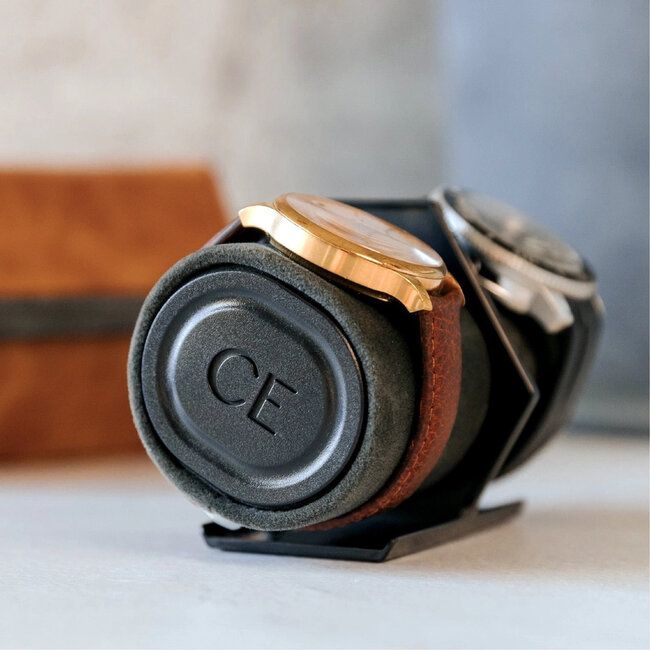 leonardo louis  Hex  Reiseuhrenrolle mit 2 Fächern, Braun