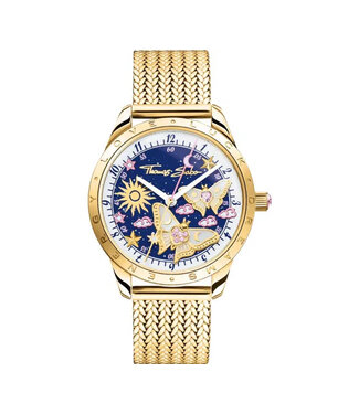 Thomas Sabo  Schmetterlinge WA0430-291-207 Blau Gold Damenuhr