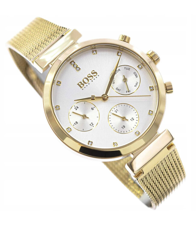 Hugo Boss  Flawless 1502552 Damenuhr Silber Gold