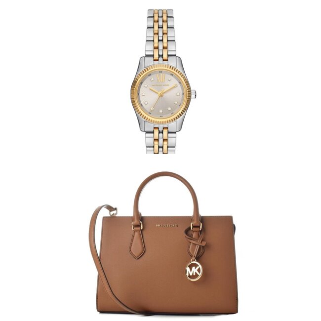 Michael Kors  Set Luxus Handtasche von Michael Kors inkl. Michael Kors Petit MK4815 Uhr