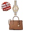 Michael Kors  Set Luxus Handtasche von Michael Kors inkl. Michael Kors Petit MK4815 Uhr