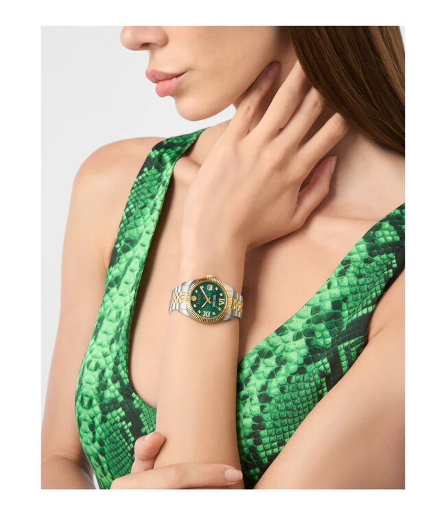 Philipp Plein  Date Superlative PWYFA0225 Quarz Grün Damenuhr