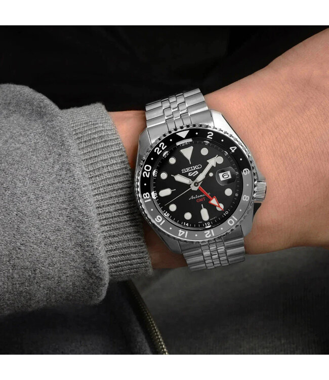 Seiko 5 Sports SKX GMT SSK001K1 Automatik Schwarz Herrenuhr
