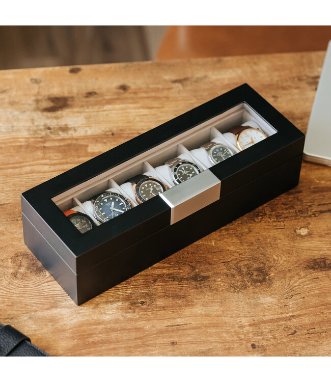Klaro  Moderne Clip-Uhrenbox für 6 Uhren