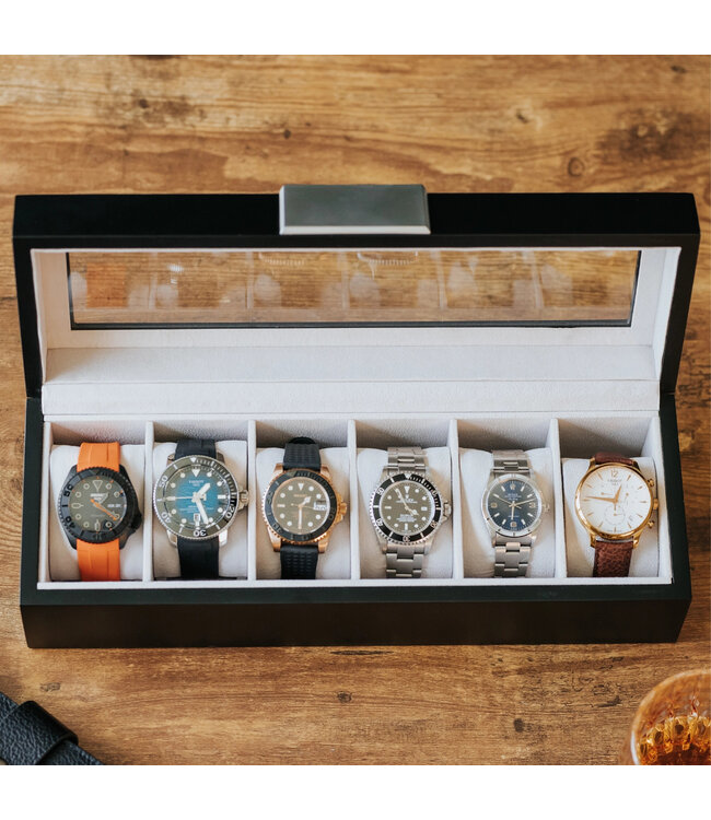 Klaro  Moderne Clip-Uhrenbox für 6 Uhren