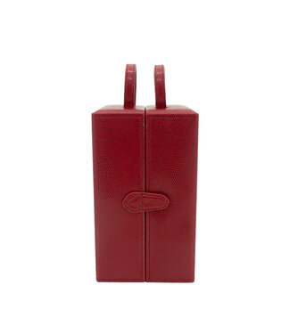 Friedrich Schmuckkoffer Milano 2-Tone Lizard-Optik rot