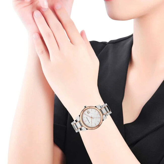 Burberry  Damenuhr Bicolor 34mm BU9105