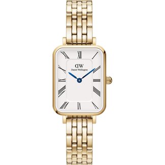 Daniel Wellington Quadro Roman Numerals 5-Link Gold Damenuhr  DW00100688