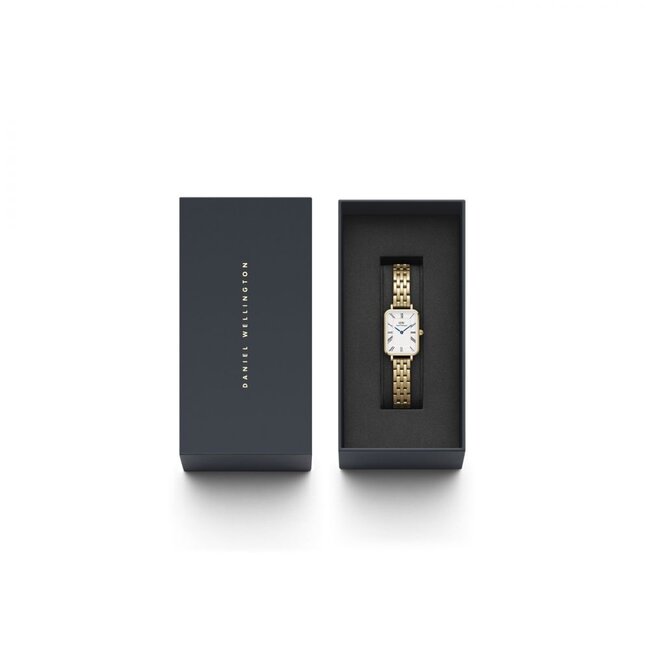 Daniel Wellington  Quadro Roman Numerals 5-Link Gold Damenuhr  DW00100688