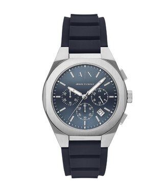 Armani Exchange Rafael AX4185 Quarz Chronograph Silber/Blau Herrenuhr