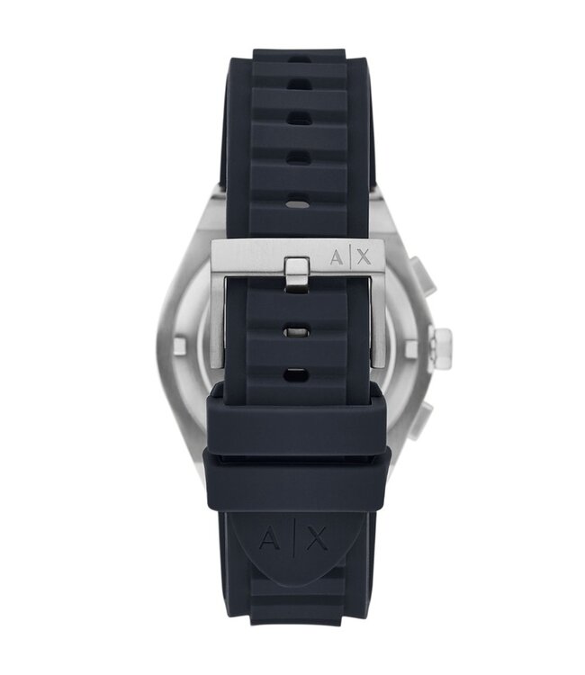 Armani Exchange Rafael AX4185 Quarz Chronograph Silber/Blau Herrenuhr