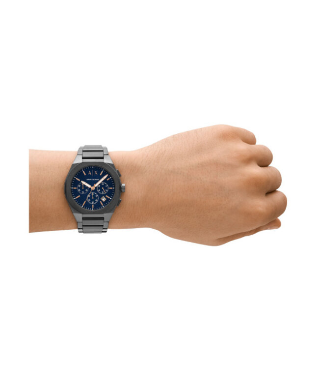 Armani Exchange Rafael AX4182 Chronograph Gunmetal/Blau Herrenuhr