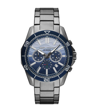Armani Exchange Spencer AX1967 Chronograph Gunmetal/Blau Herrenuhr