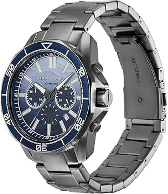 Armani Exchange Spencer AX1967 Chronograph Gunmetal/Blau Herrenuhr