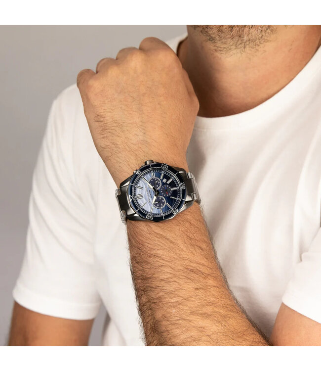 Armani Exchange Spencer AX1967 Chronograph Gunmetal/Blau Herrenuhr