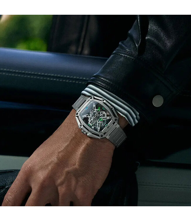 Ciga Design Z Series Hunter Skeleton Automatik Herrenuhr  Z035-SS01-W1S Silber