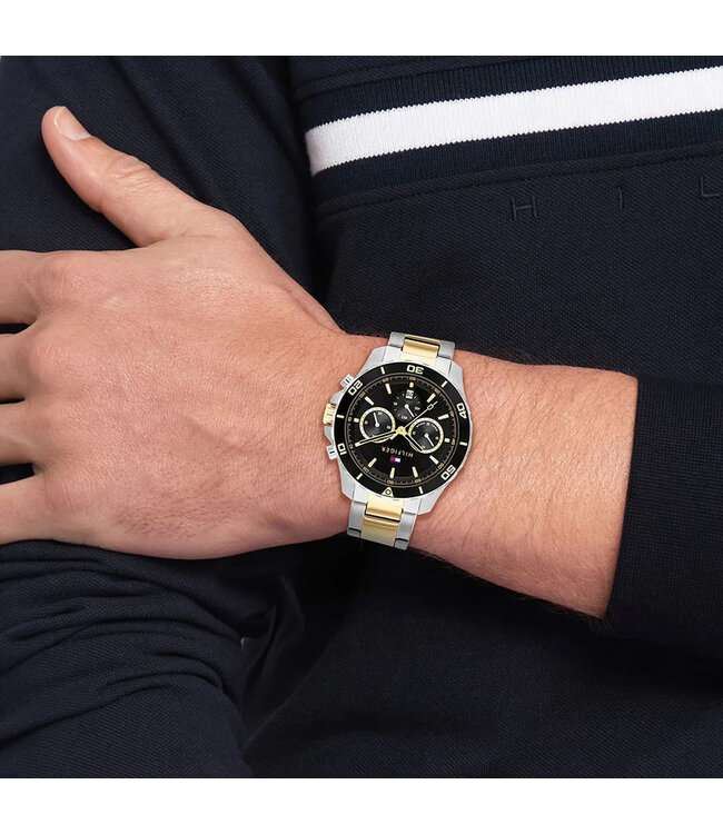 Tommy Hilfiger   Jordan 1792095 Schwarz Zweifarbig Herrenuhr