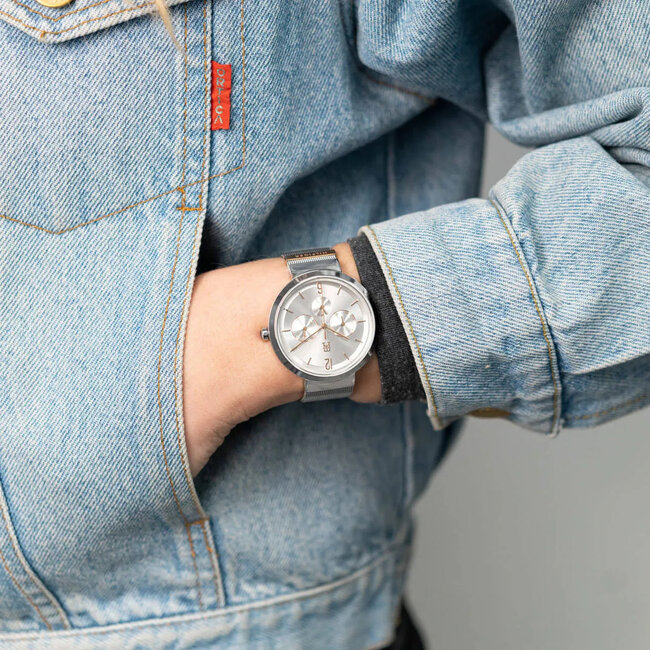 Tommy Hilfiger Lidia Day-Date Silbrig Damenuhr  1782537