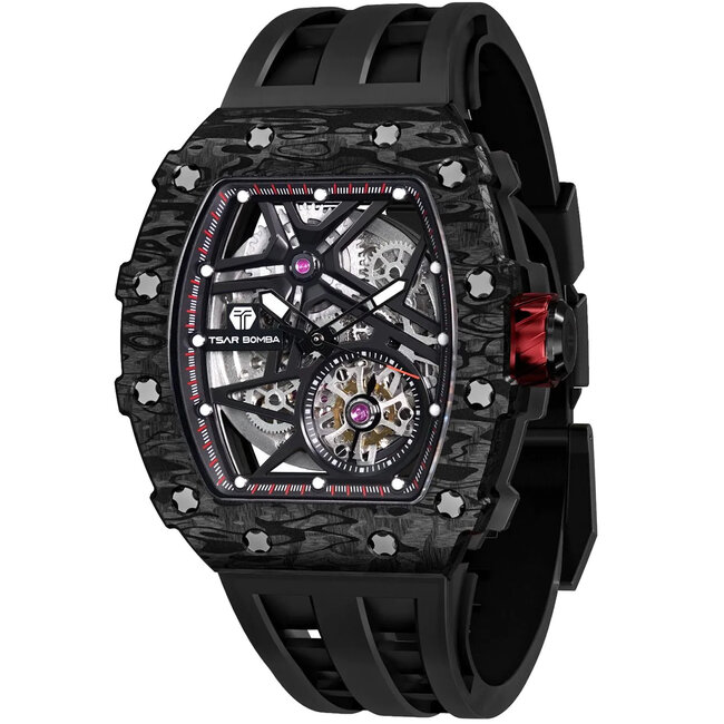 Tsar Bomba TB8209CF-01 Herrenuhr Elemental Karbonfaser Automatik 44mm 5ATM